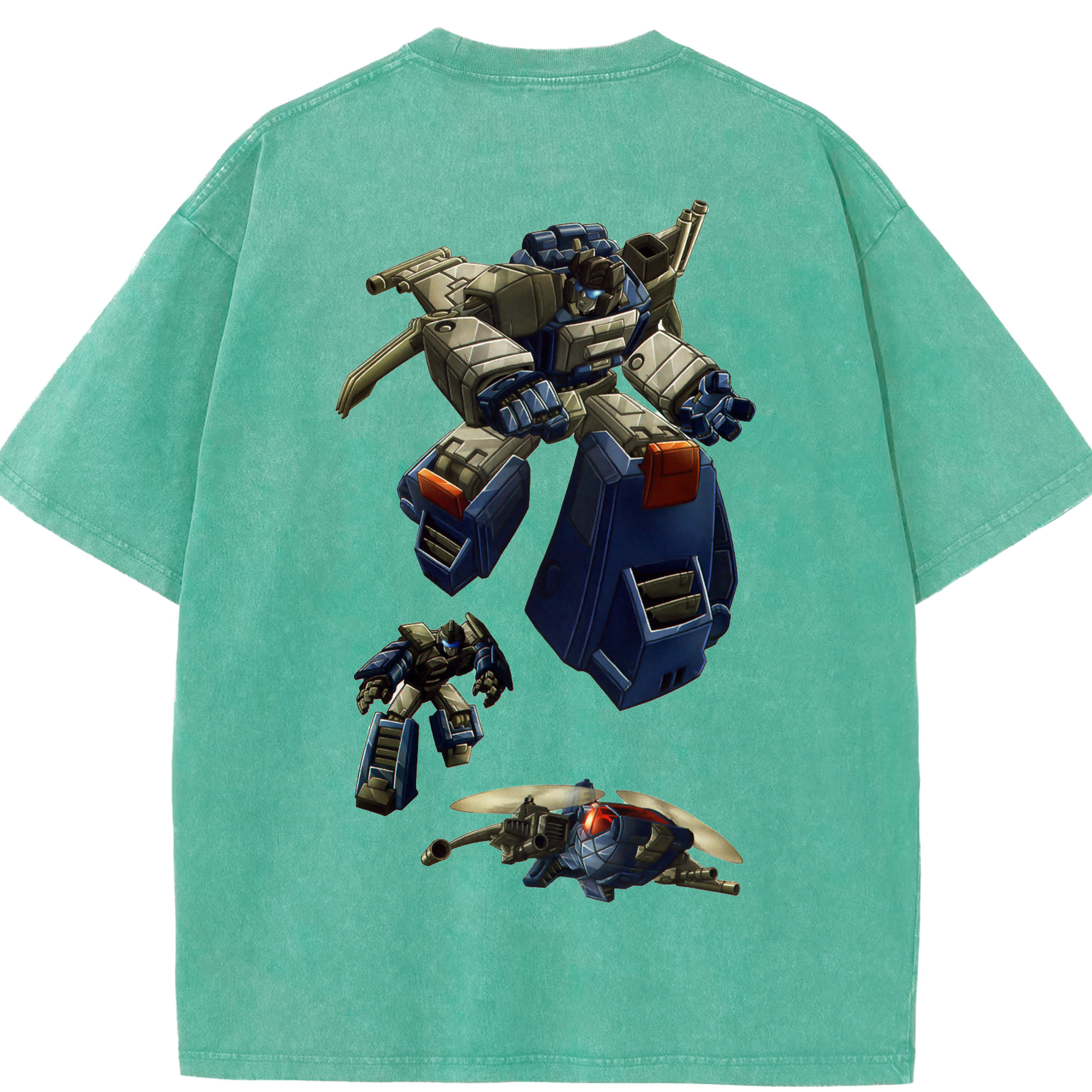 （画像用）  綿100% ヴィンテージ風 半袖Tシャツ（背面プリント）